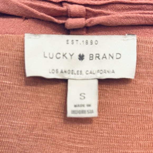 Lucky Brand Dusty Rose Pink Button Down Top Shirt Size Small S - Picture 5 of 6